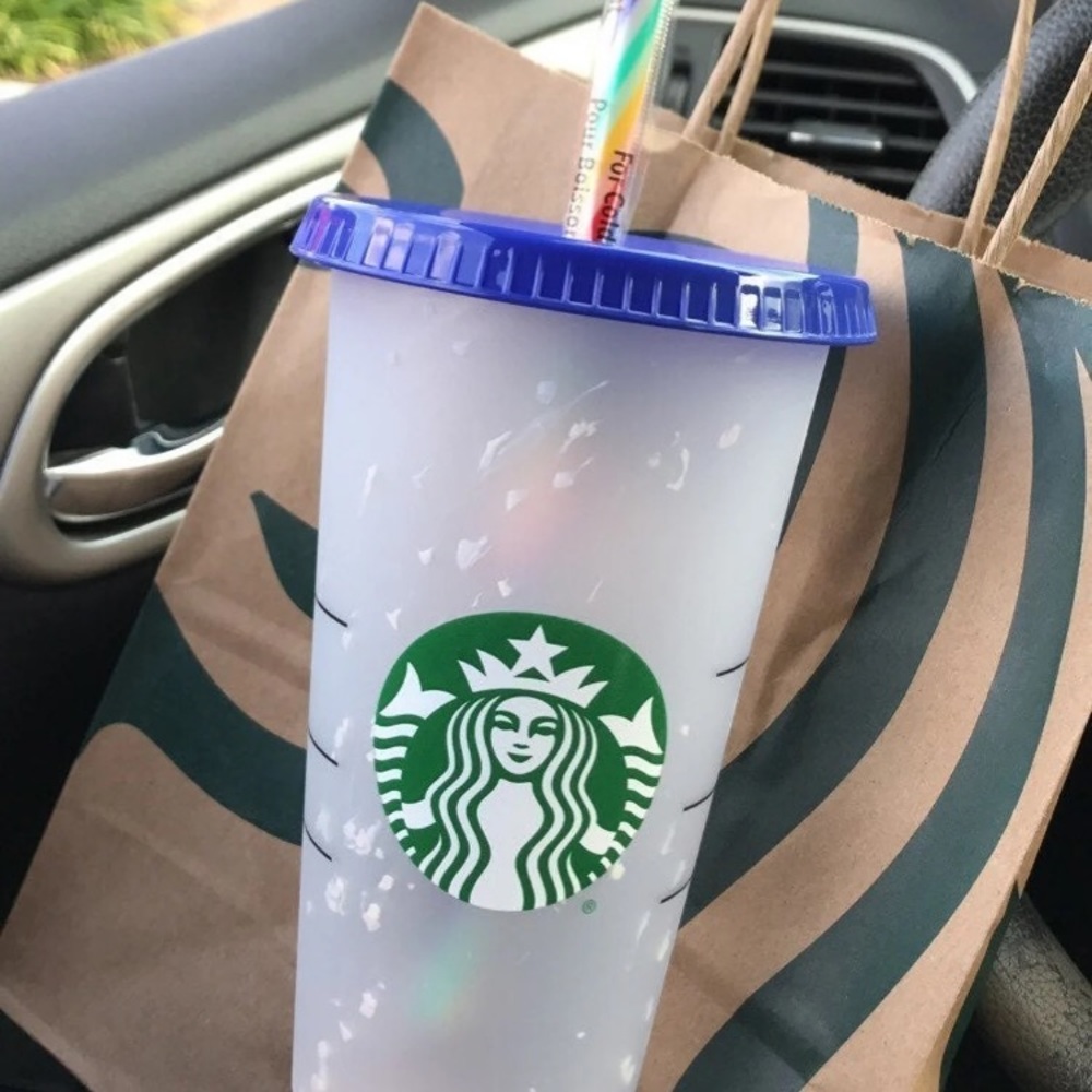 Starbucks confetti color changing cup